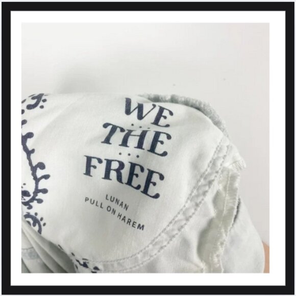 Free People We the Free Lunan Pull On Harem Cotton Pant - Picture 6 of 7